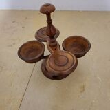 Pepper and salt shakers in cherry wood