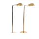Pair of brass shell lamps, adjustable height, 1960
