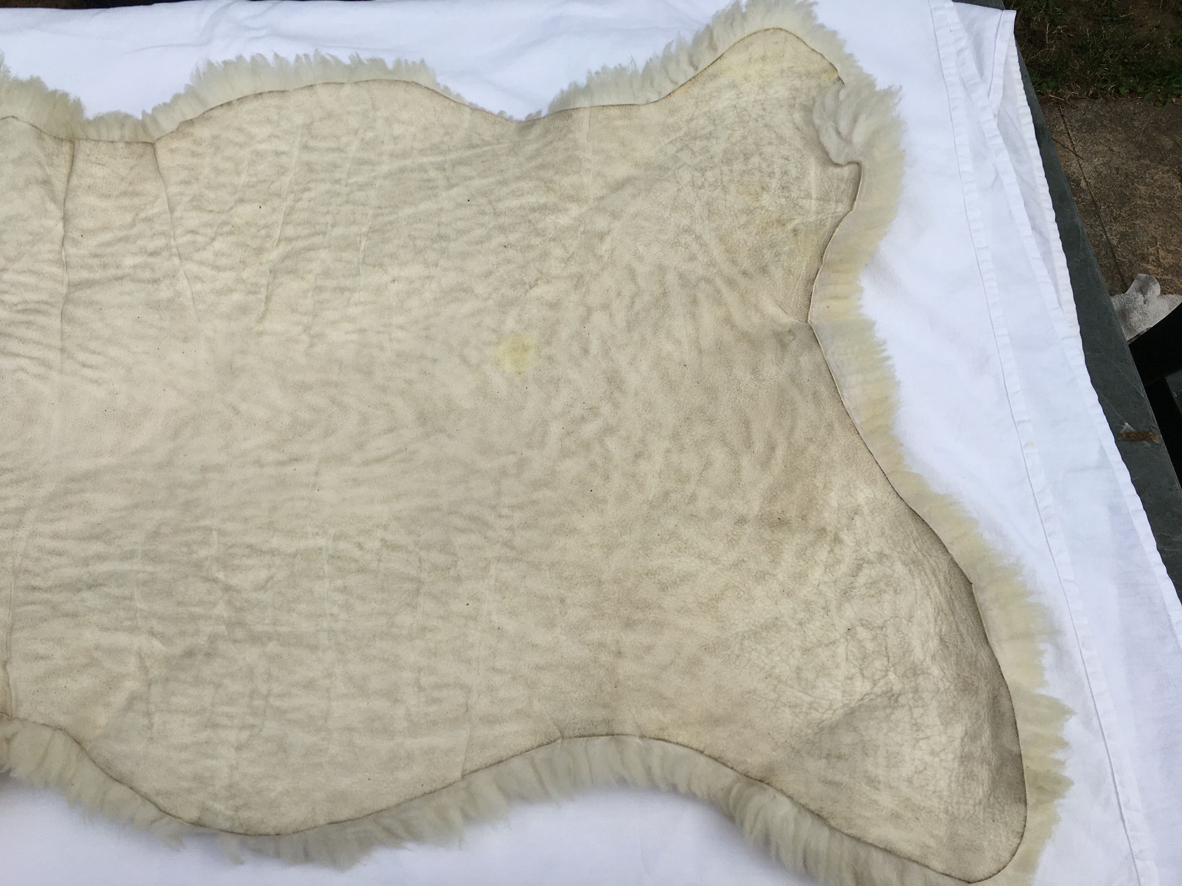 Thick and natural tanned sheepskin 100 cm x 60 cm
