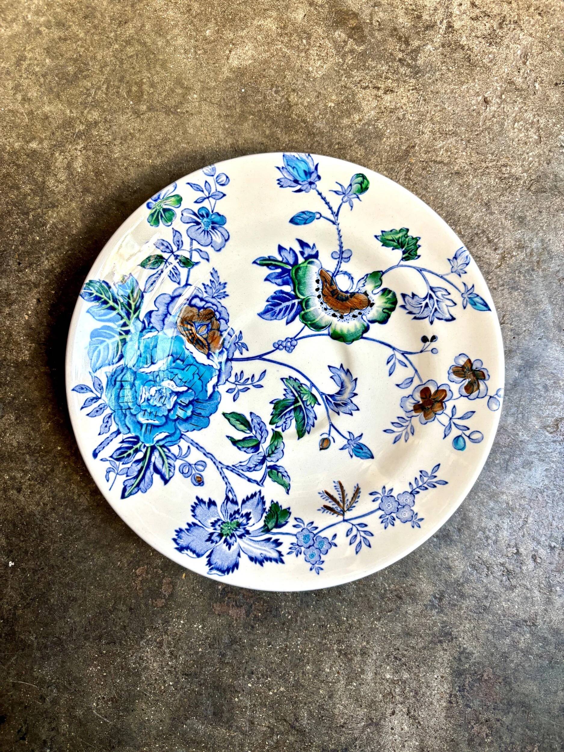 Mason's ironstone polychrome dish, "Belvedere" service - early 20th century