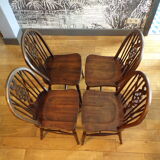 4 Scandinavian Windsor chairs