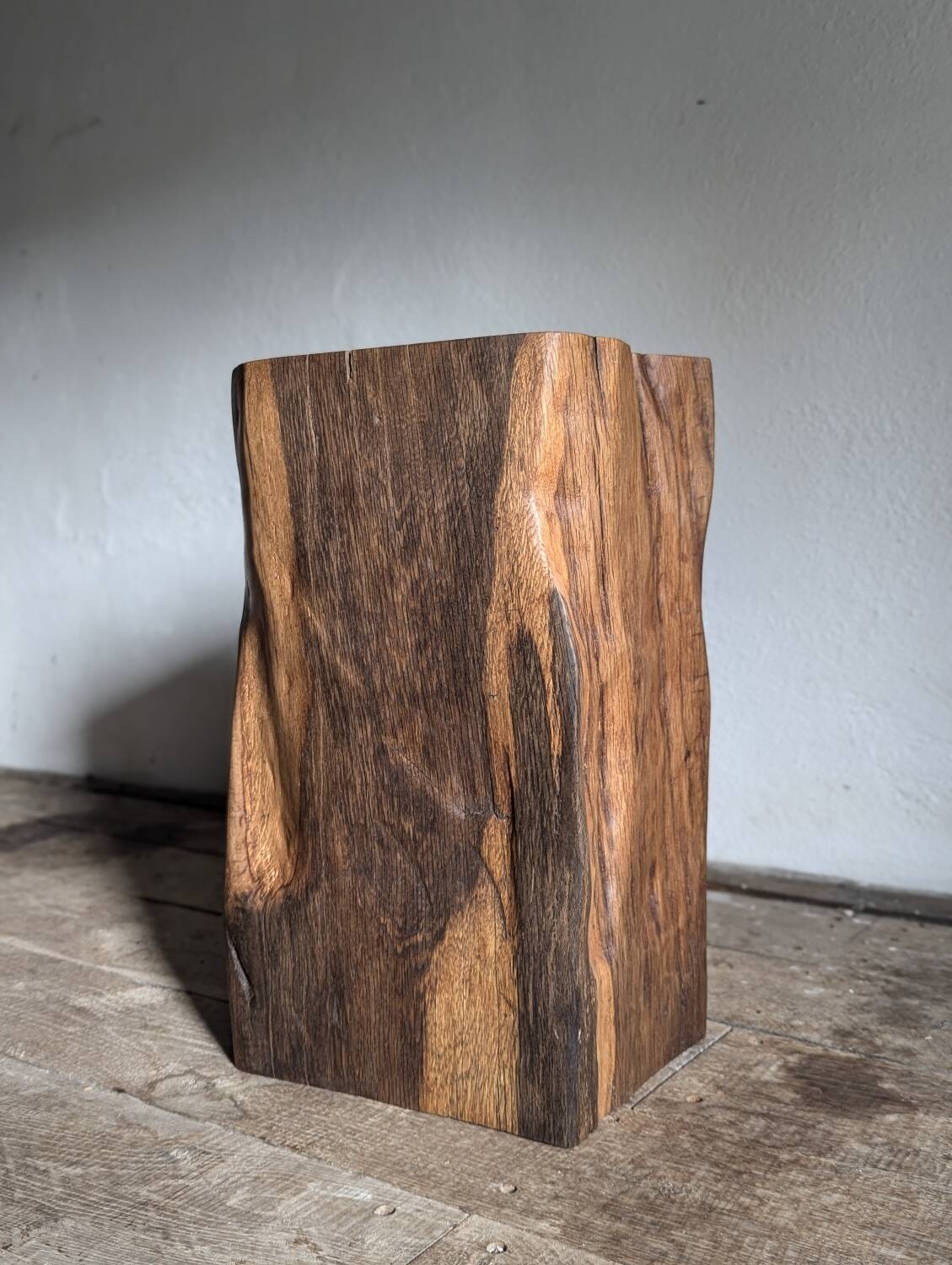 Antique oak pedestal