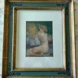 Young blonde girl, pastel on paper by Georges Marchou.