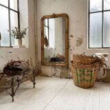 Louis Philippe Flowered Mirror 19th 84x150cm