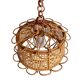 Handcrafted Bamboo and Rattan Pendant Lamp, Spanish Modernist, 1960s