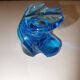 "Eole" candlestick in Saint-Louis crystal – Azure Blue