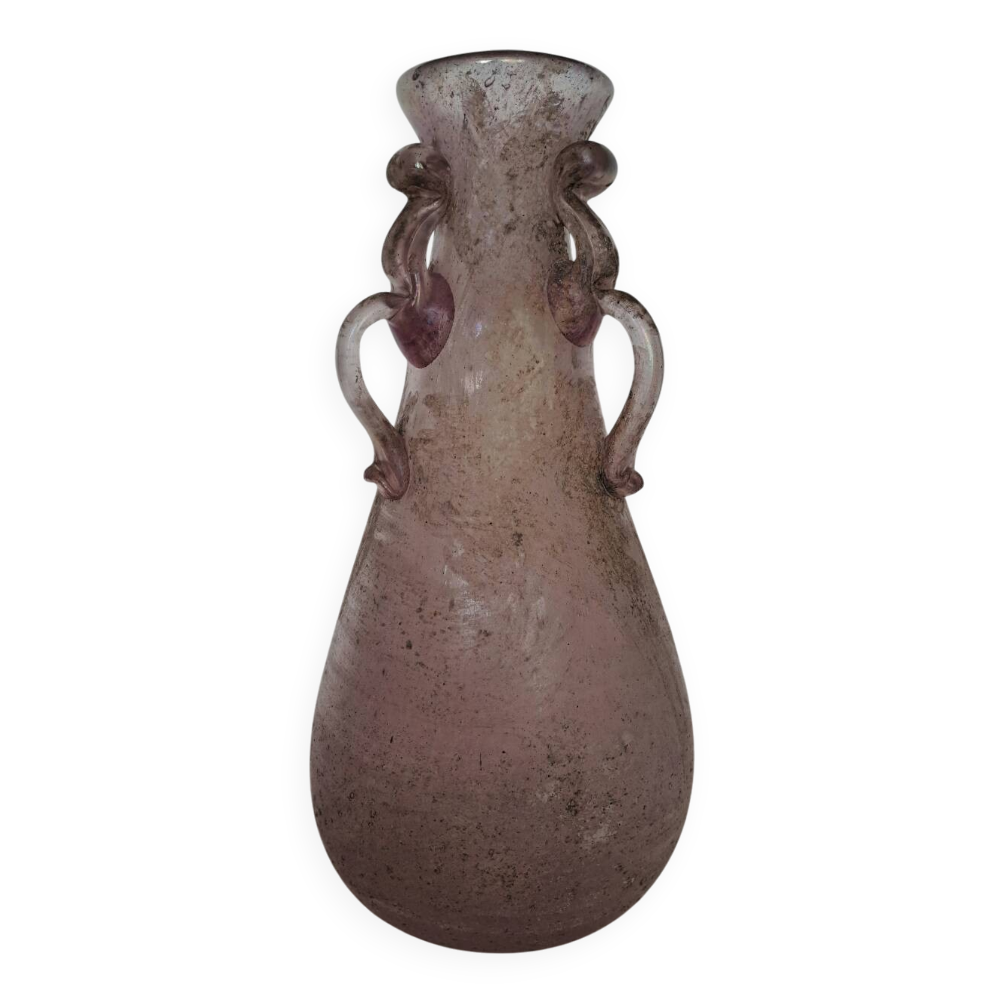 Large Murano scavo glass vase h 37 cm