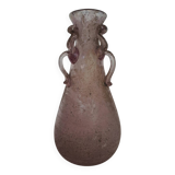 Large Murano scavo glass vase h 37 cm