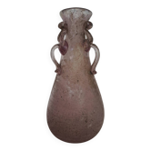 Grand Vase en verre scavo Murano h 37 cm