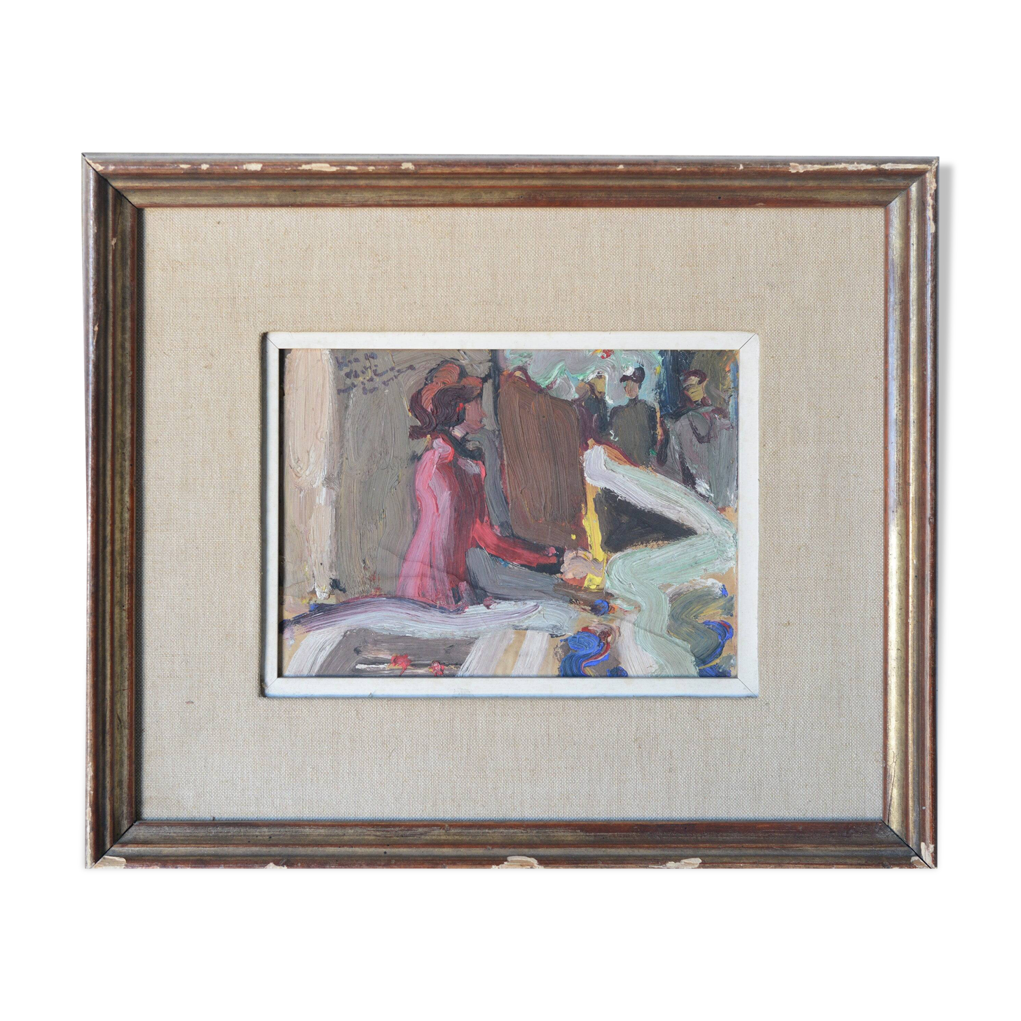 The Piano Player - Impressionist Oil Sketch