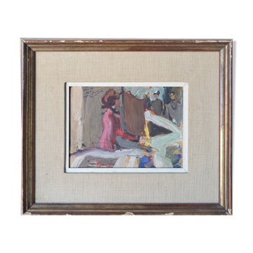 The Piano Player - Impressionist Oil Sketch