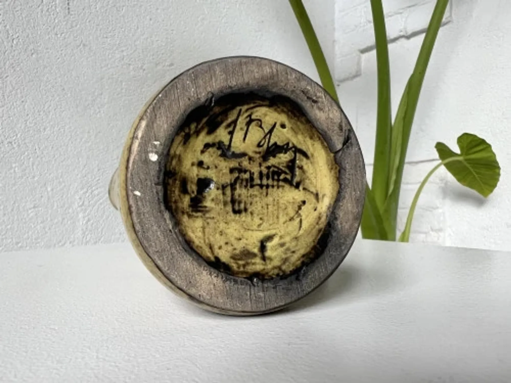 Jacques Blin: Yellow glazed ceramic jug