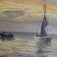 "Boats at Sunset" by Kaj Brandstrup