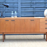 Uniflex-teak-leather sideboard