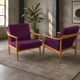 Seltenes vintage Paar Walter Knoll Lounge Sessel