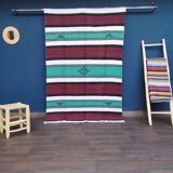 Tapis berbère fait main en coton multicolore 140x225 cm