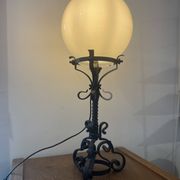 Art Nouveau lamp in wrought iron