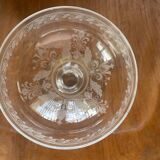 6 Mismatched Engraved Champagne Glasses