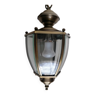 6-sided beveled glass lantern pendant light