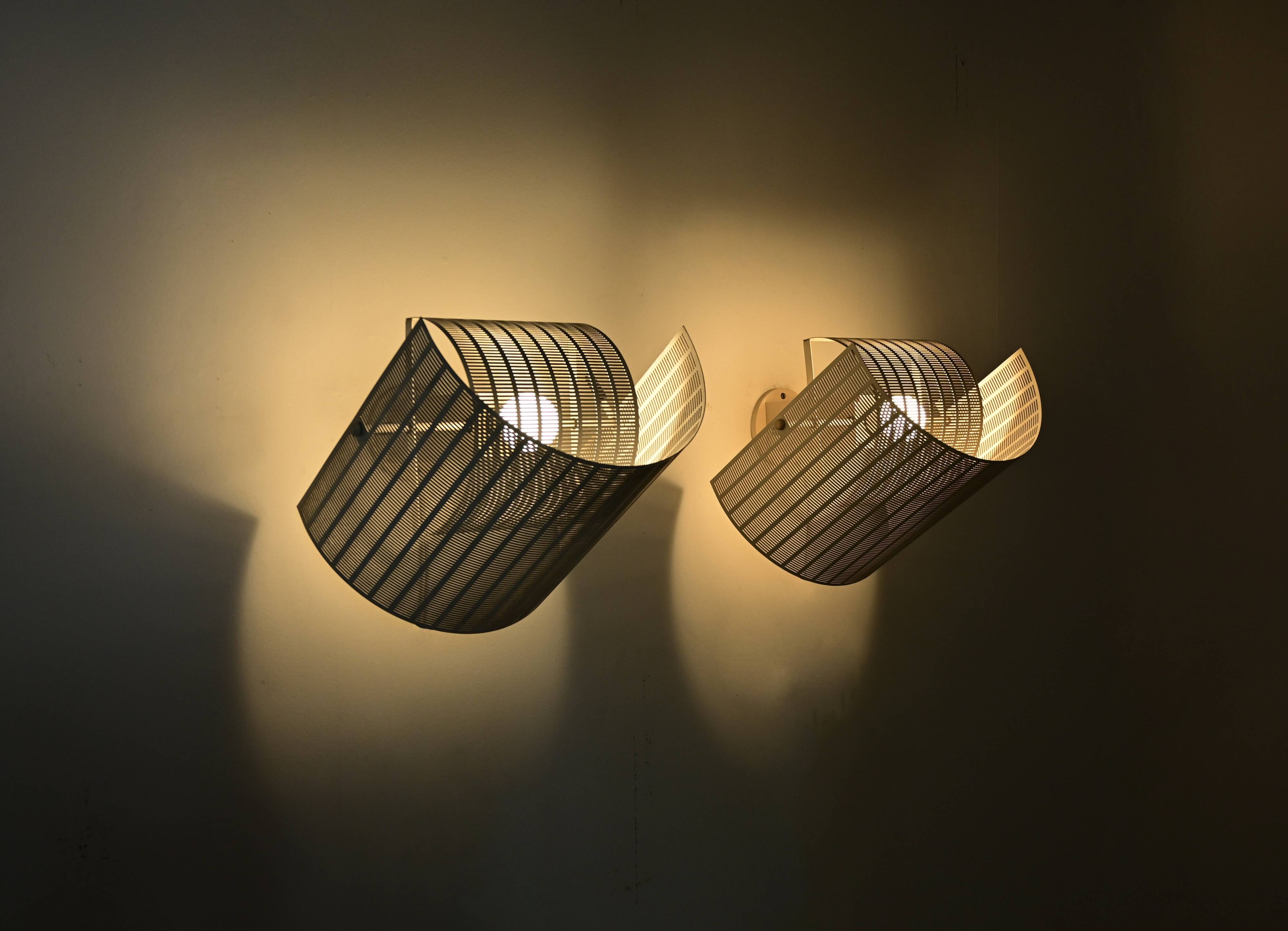 Pair of Shogun Wall Lights by Mario Botta for Artemide, 1980s.