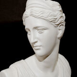 Large bust sculpture woman aphrodite platre white