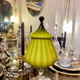 Empoli opaline glass candy box 1960