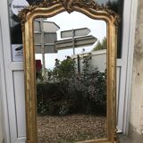 Mirror with a golden leaf pediment, 151x90cm
