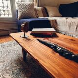 Table basse en bois et laiton