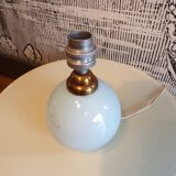 Lampe boule opaline bleu clair 1930 Ø10cm