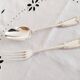 Silver cutlery, 1 fork and 1 spoon, Orfévrerie Saint Médard