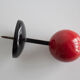 Black and red patère
