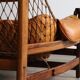 Jangada lounge chair with ottoman in cognac leather by Jean Gillon, Brazil, 1960s