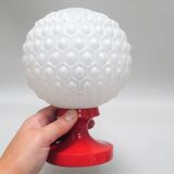 Paire de lampes boule rouge années 70