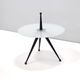Tripod Beech and Glass Side Table in the Style of Cesare Lacca, Italy, 1980