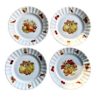 4 Bavarian porcelain dessert or cheese plates