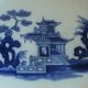 Antique plate Jules Vieillard David Johnson and Tonkin service cie circa 1850, blue and white décor