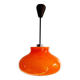 Large vintage pendant light in orange opaline, 1970s