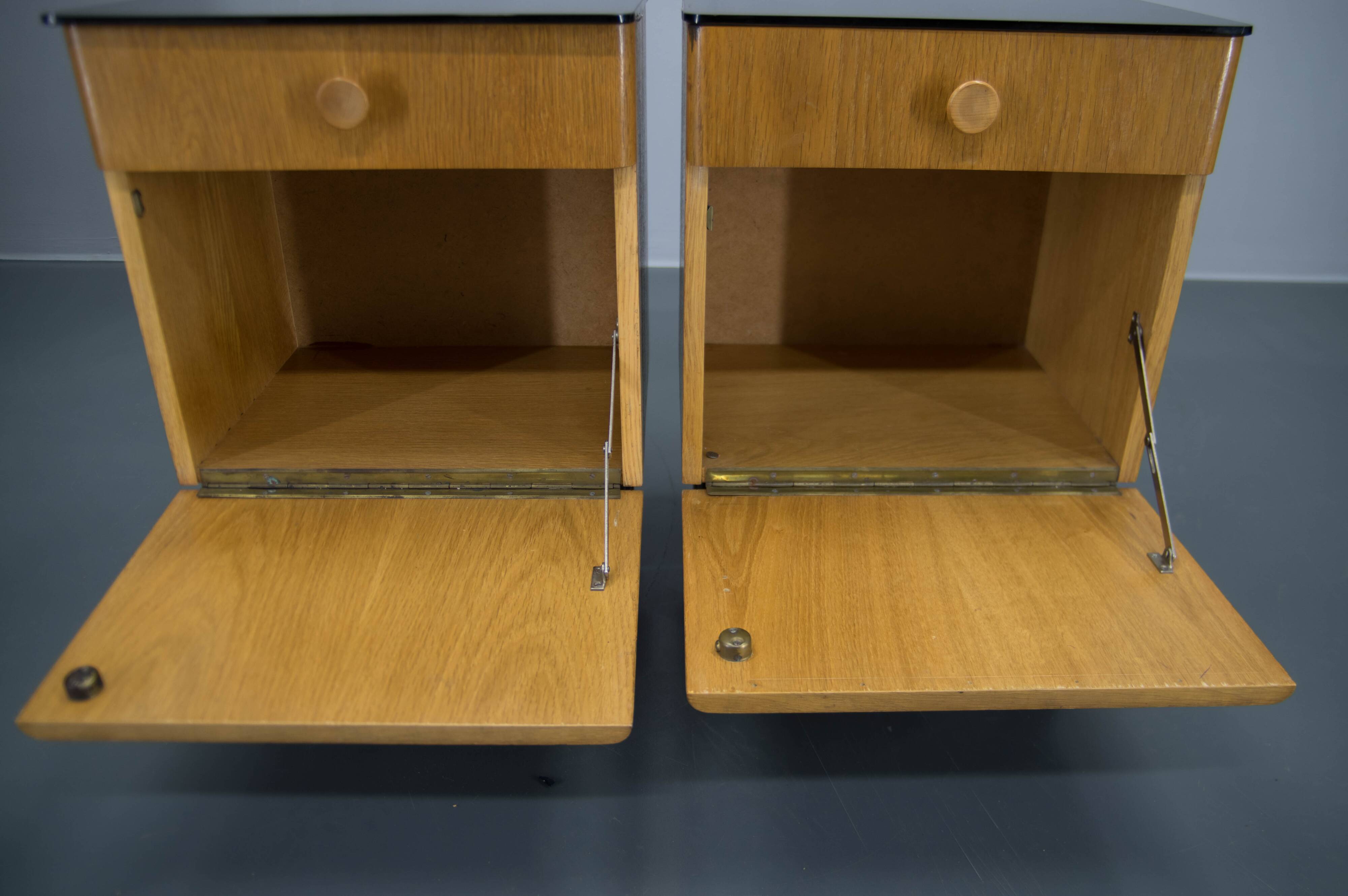 Set of Two Night Stands by Halabala for UP Zavody, 1950s