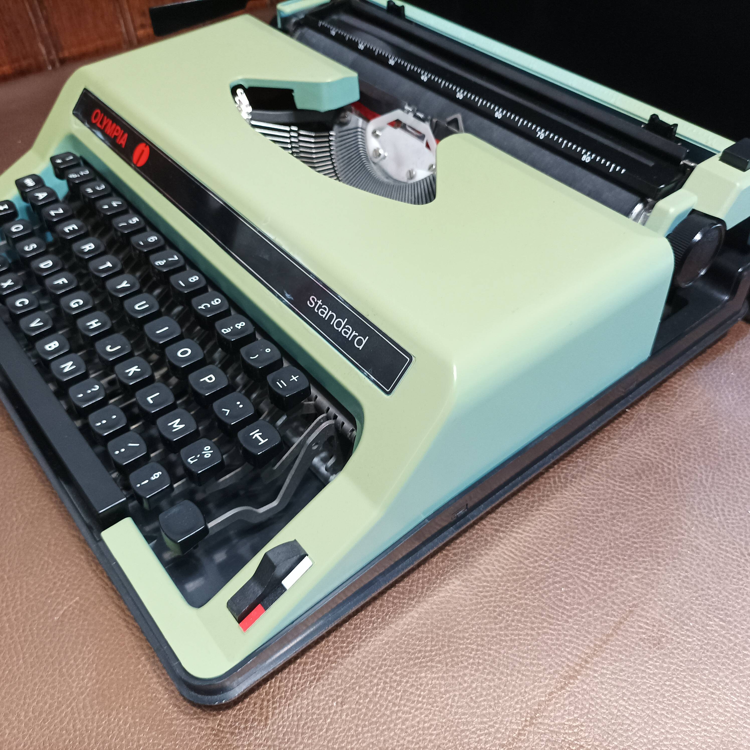 Olympia Standard Green/Blue Typewriter