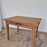 Shop/trade table in old fir 1950s -1m