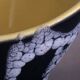 Yellow and black ceramic vase 50s