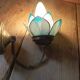 Wall lamp lotus flower petal blue mother-of-pearl base gold patinated dp 1123218