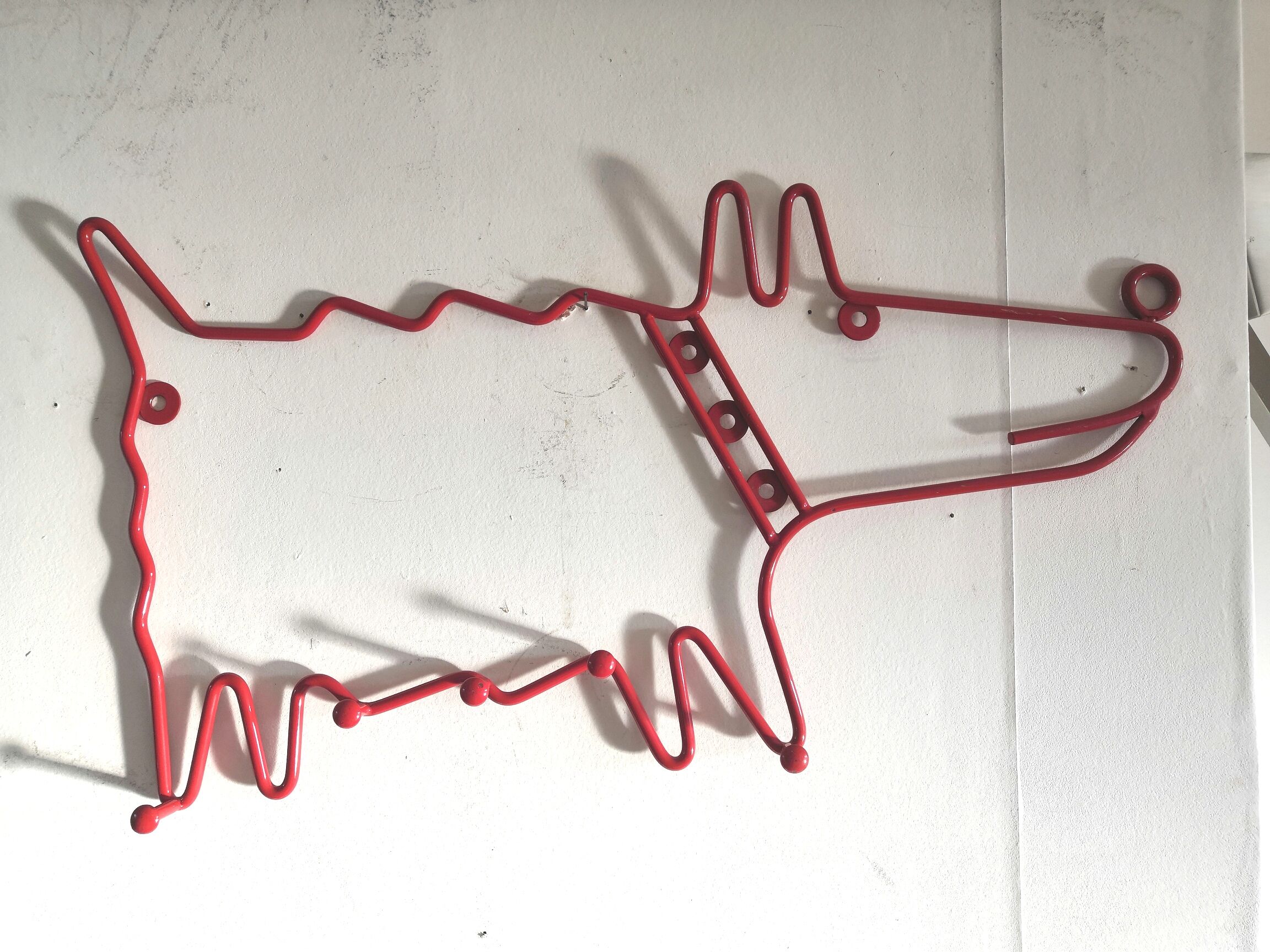 Wall coat rack vintage dog Ikea, 90s