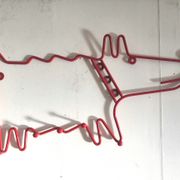 Wall coat rack vintage dog Ikea, 90s