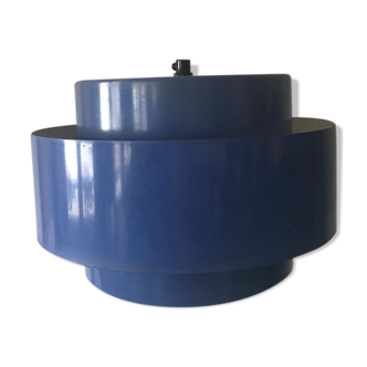 Scandinavian hanging lamp in blue sheet metal