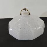 suspension with marbled opaline lampshade/vintage