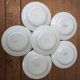 6 deep plates Longwy model Toulouse pink border ironstone