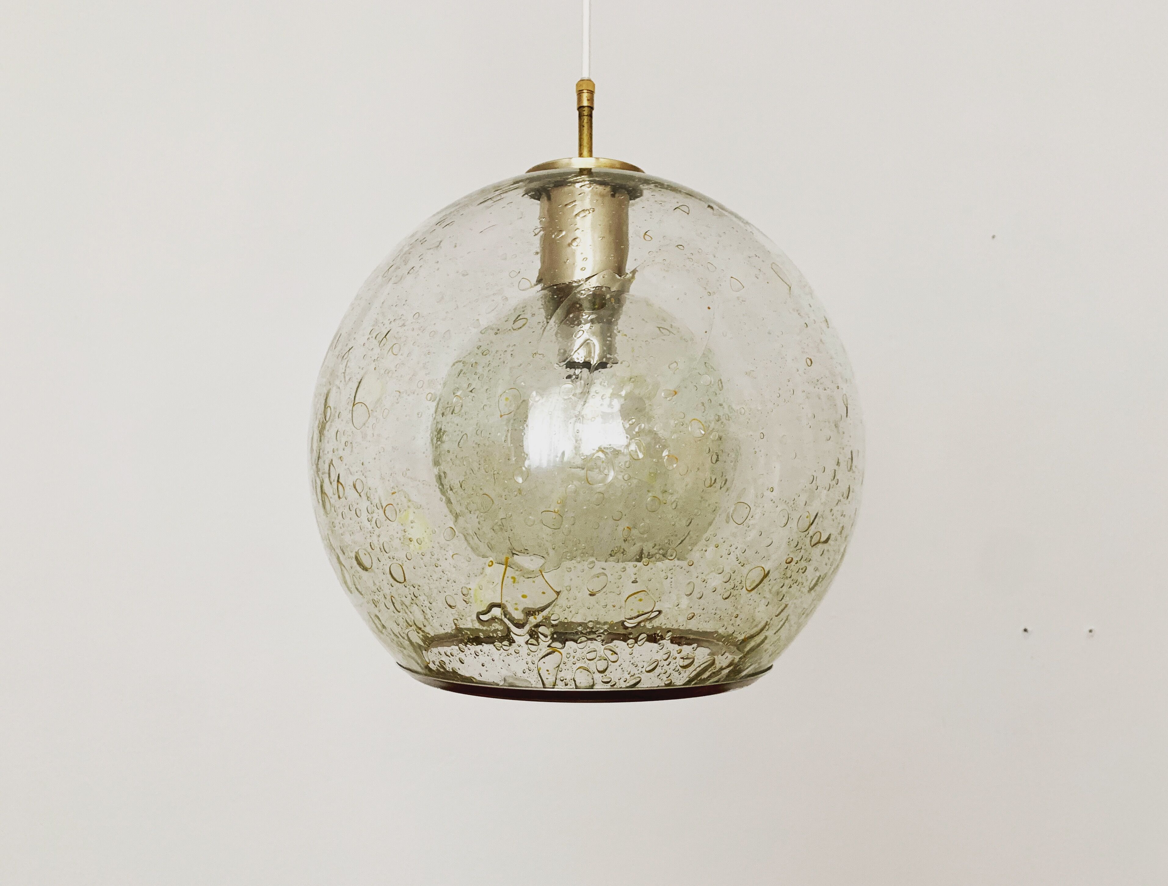 Bubble glass pendant lamp by Doria