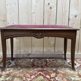 Banc - Banquette de piano en chêne massif époque Art Nouveau