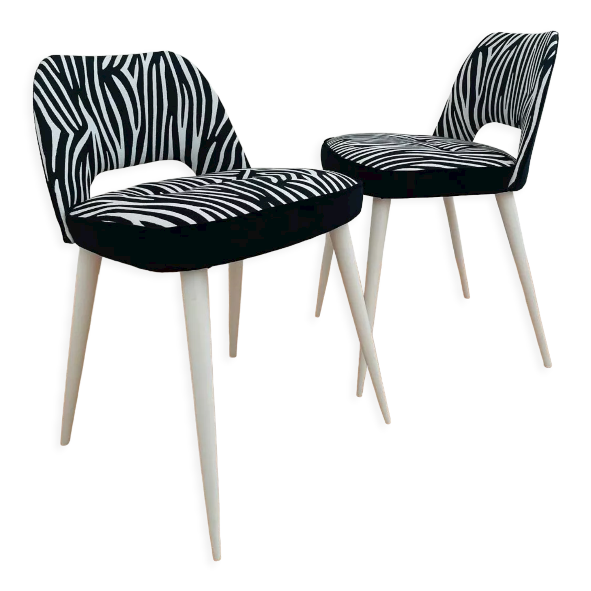 Duo of restored chairs